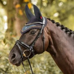 Horze Quinn Ear Net - Dark Navy -Kensington Shop 602792 800 800