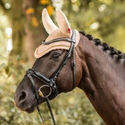 Horze Quinn Ear Net - Shiitake Beige -Kensington Shop 602859 800 800