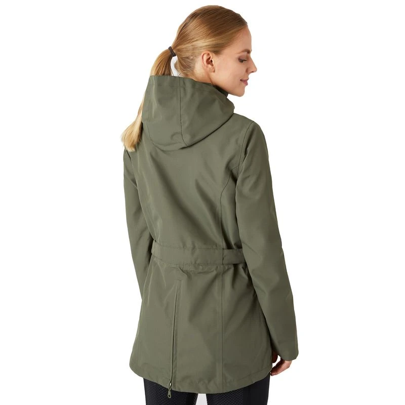 Horze Women's Jadine Waterproof Shell Jacket - Beetle Green 3 Horze Women's Jadine Waterproof Shell Jacket - Beetle Green - Image 3
