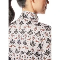 Kerrits Women's Always Cool Print Ice Fil Short Sleeve Shirt - Tan Painted Horse/Black 8 Kerrits Women's Always Cool Print Ice Fil Short Sleeve Shirt - Tan Painted Horse/Black -Kensington Shop 609234 800 800