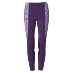 Kerrits Kids' Knee Patch Performance Tights - Huckleberry/Iris Make Your Luck