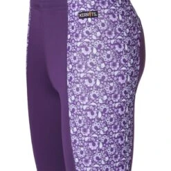 Kerrits Kids' Knee Patch Performance Tights - Huckleberry/Iris Make Your Luck -Kensington Shop 609743 800 800