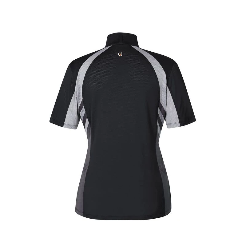 Kerrits Women's Always Cool Solid Ice Fil Short Sleeve Shirt - Black 2 Kerrits Women's Always Cool Solid Ice Fil Short Sleeve Shirt - Black - Image 2