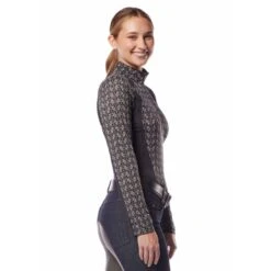 Kerrits Women's Always Cool Print Ice Fil Long Sleeve Shirt - Black Iron Bouquet/Black 8 Kerrits Women's Always Cool Print Ice Fil Long Sleeve Shirt - Black Iron Bouquet/Black -Kensington Shop 610386 800 800