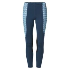 Kerrits Kids' Knee Patch Performance Tights - Lagoon/Peacock Iron Bouquet