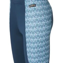 Kerrits Kids' Knee Patch Performance Tights - Lagoon/Peacock Iron Bouquet -Kensington Shop 610472 800 800