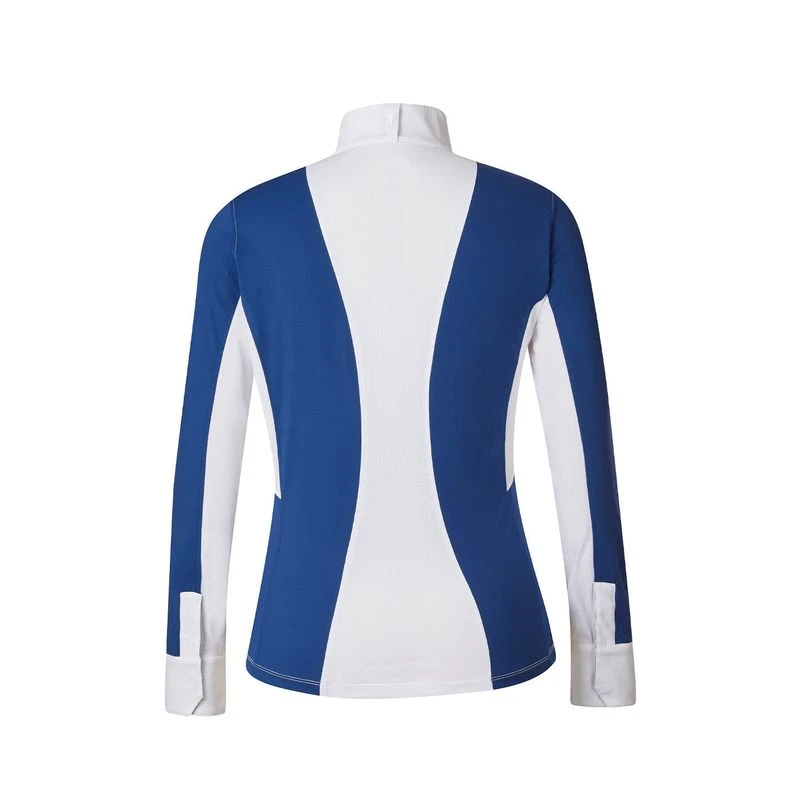 Kerrits Women's Affinity Long Sleeve Show Shirt - True Blue/Iron Bouquet 2 Kerrits Women's Affinity Long Sleeve Show Shirt - True Blue/Iron Bouquet - Image 2