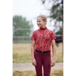 Kerrits Kids' Ice Fil Full Seat Tech Tights - Sangria -Kensington Shop 611546 800 800