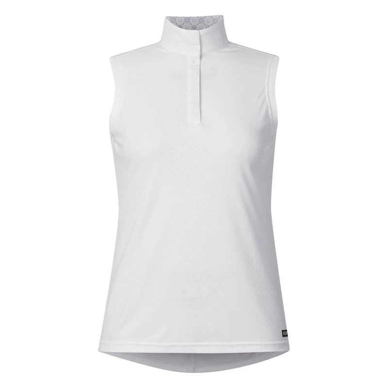 Kerrits Women's Encore Sleeveless Show Shirt - White/Lucky Diamond 1 Kerrits Women's Encore Sleeveless Show Shirt - White/Lucky Diamond
