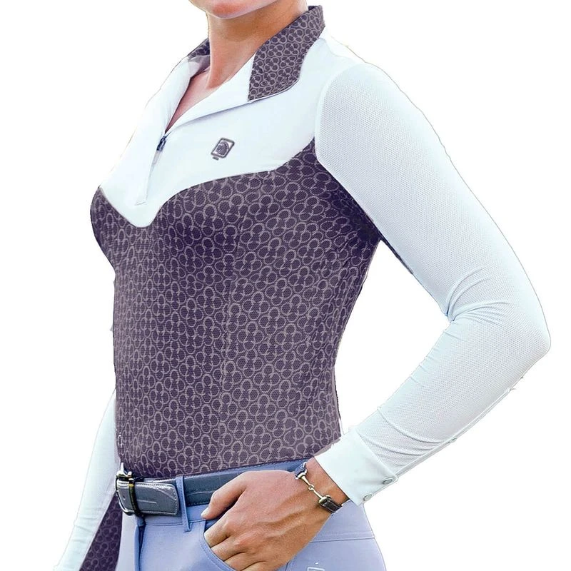 Romfh Women's Infinity Printed Long Sleeve Show Shirt - Dark Grey Lucky Shoes 1 Romfh Women's Infinity Printed Long Sleeve Show Shirt - Dark Grey Lucky Shoes