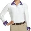 Romfh Women's Lindsay Long Sleeve Show Shirt - White/Lilly Bits Navy/Juicy Pink