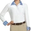 Romfh Women's Lindsay Long Sleeve Show Shirt - White/LillyBits Very Peri/Mint
