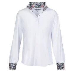 Ovation Kids' Ellie Quarter Snap Show Shirt - White/Zebra