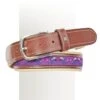 Romfh Women's Leather & Canvas Belt - Punk Rock Ponies