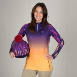 Shires Aubrion Women's Hyde Park Cross Country Shirt - Purple Forest