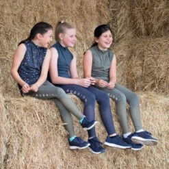 Shires Aubrion Kids' Rhythm Mesh Tights - Olive -Kensington Shop 619721 800 800