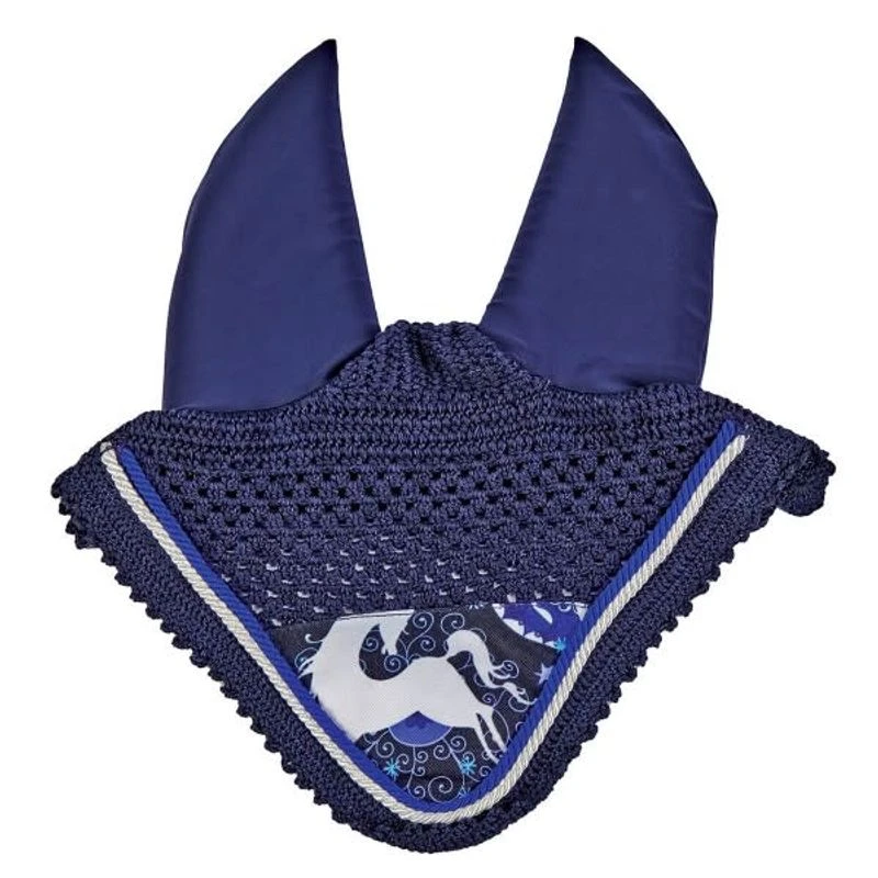 Ovation Altitude Soundless Print Ear Bonnet - Blue Whimsical Horses 1 Ovation Altitude Soundless Print Ear Bonnet - Blue Whimsical Horses