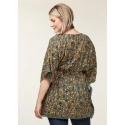 EQL Women's Daydream Gauze Tunic - Cypress Hoofprint Meadow -Kensington Shop 644605 800 800