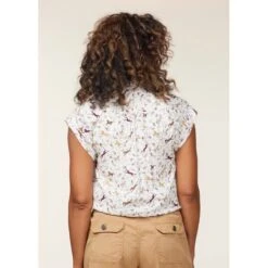 EQL Women's Horizon Rolled Cuff Shirt - Soft White Spring Fever -Kensington Shop 644750 800 800