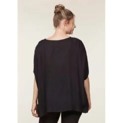 EQL Women's Embroidered EQ Stripe Top - Black -Kensington Shop 644785 800 800