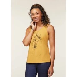 EQL Women's Graceful Horse Tank - Dijon -Kensington Shop 645079 800 800