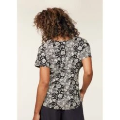 EQL Women's Allure Ecovero Short Sleeve Top - Black Eq Lace -Kensington Shop 645303 800 800