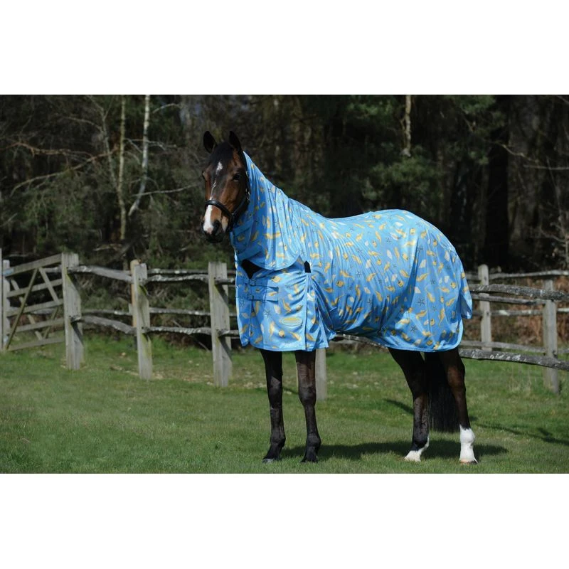 Weatherbeeta Comfitec Essential Mesh II Combo Neck Fly Sheet - Seahorse Print 1 Weatherbeeta Comfitec Essential Mesh II Combo Neck Fly Sheet - Seahorse Print