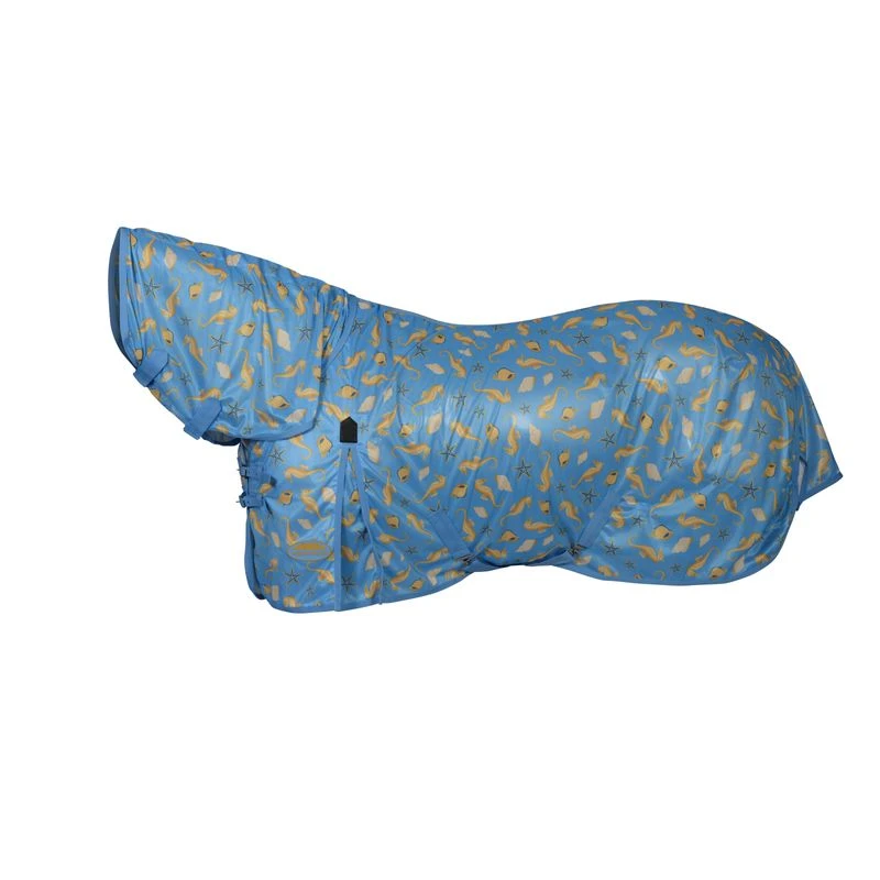 Weatherbeeta Comfitec Essential Mesh II Combo Neck Fly Sheet - Seahorse Print 3 Weatherbeeta Comfitec Essential Mesh II Combo Neck Fly Sheet - Seahorse Print - Image 3