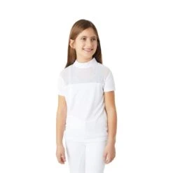Horze Kids' Kaya Show Shirt - Brilliant White -Kensington Shop 648527 800 800
