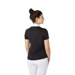 B Vertigo Women's Kayla Laced Short Sleeved Show Shirt - Dark Navy -Kensington Shop 649947 800 800