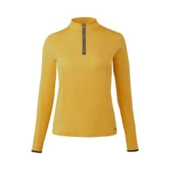 Horze Women's Lucy Long Sleeved Half Zip Ventilated Shirt - Golden Rod