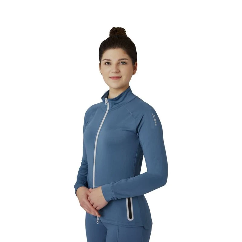 Horze Women's Vera Full Zip Tech Sweatshirt - Coronet Blue 2 Horze Women's Vera Full Zip Tech Sweatshirt - Coronet Blue - Image 2