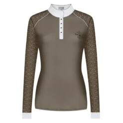 Fair Play Women's Anita Long Sleeve Competition Shirt - Taupe Grey