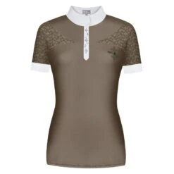 Fair Play Women's Alexis Short Sleeve Competition Shirt - Taupe Grey