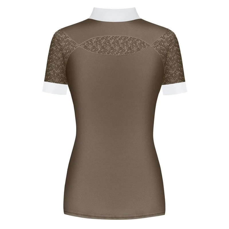 Fair Play Women's Alexis Short Sleeve Competition Shirt - Taupe Grey 2 Fair Play Women's Alexis Short Sleeve Competition Shirt - Taupe Grey - Image 2