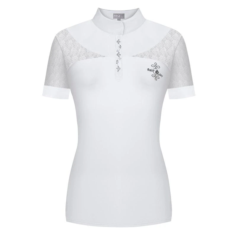 Fair Play Women's Alexis Short Sleeve Competition Shirt - White 1 Fair Play Women's Alexis Short Sleeve Competition Shirt - White