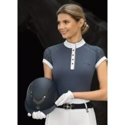 Fair Play Women's Anita Short Sleeve Competition Shirt - Steel Blue -Kensington Shop 655228 800 800