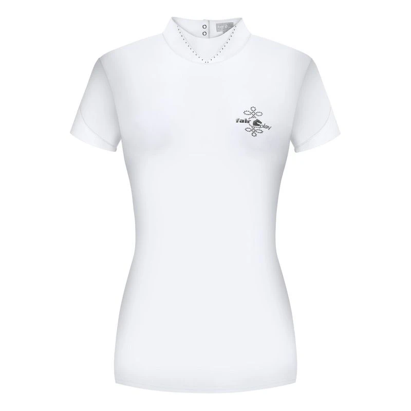Fair Play Women's Bruna Short Sleeve Competition Shirt - White 1 Fair Play Women's Bruna Short Sleeve Competition Shirt - White
