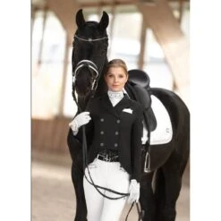 Fair Play Women's Alissa Fleur Dressage Short Tail Coat - Black -Kensington Shop 655284 800 800