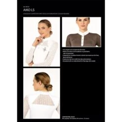 Fair Play Women's Aiko Long Sleeve Competition Shirt - White 5 Fair Play Women's Aiko Long Sleeve Competition Shirt - White -Kensington Shop 655680 800 800