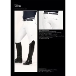 Fair Play Men's Simon Sillicon Patch Breeches - White -Kensington Shop 656112 800 800