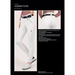 Fair Play Women's Jasmine Fleur Full Seat Breeches - White -Kensington Shop 656332 800 800