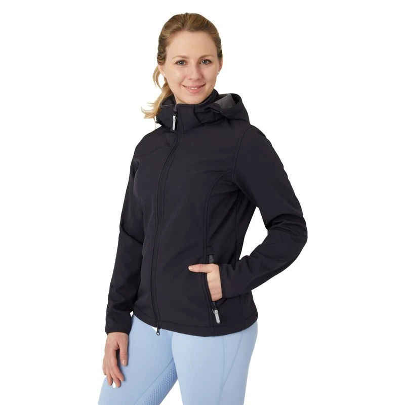 Horze Women's Trisha Softshell Jacket - Dark Navy 2 Horze Women's Trisha Softshell Jacket - Dark Navy - Image 2