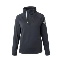 Horze Women's Ira Technical Half Zip Sweatshirt With High Neck - Dark Navy