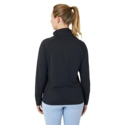 Horze Women's Ira Technical Half Zip Sweatshirt With High Neck - Dark Navy -Kensington Shop 659784 800 800