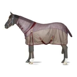 Kensington Shop 25 Horze Kenya Combo Fly Sheet - Rhubarb Dark Red