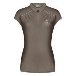Fair Play Women's Agnes Polo Shirt - Taupe Grey