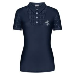 Fair Play Women's Alina Short Sleeve Polo Shirt - Navy