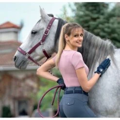 Fair Play Women's Alba Short Sleeve Tech Tee Shirt - Dusty Pink -Kensington Shop 665222 800 800