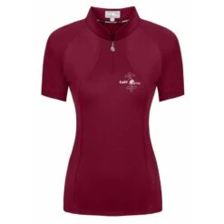 Fair Play Women's Paula Short Sleeve Tech Shirt - Burgundy